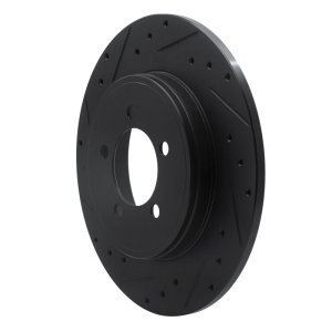 Lincoln Aviator Brake Rotor (1) - Rear Left - R1 Concepts - Drilled & Slotted - Black - `03-`05